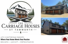Printable PDF flyer of The Carriage Houses at Tamworth. Basic Postcard