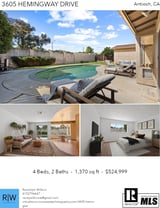 Printable PDF flyer of 3605 Hemingway Drive. Photos & Basic Info