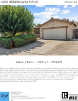 Printable PDF flyer of 3605 Hemingway Drive. Main Photo & Short Description