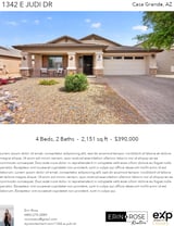 Printable PDF flyer of 1342 E Judi Dr. Main Photo & Short Description