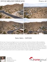 Printable PDF flyer of 3915 E Melody Drive #18. 4 Photos & Short Description