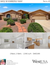 Printable PDF flyer of 8452 W Kimberly Way. Photos & Basic Info