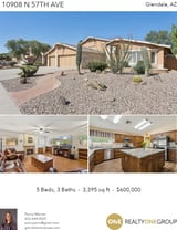 Printable PDF flyer of 10908 N 57th Ave. Photos & Basic Info