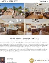 Printable PDF flyer of 10908 N 57th Ave. 4 Photos & Short Description