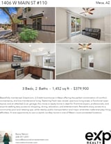 Printable PDF flyer of 1406 W Main St #110. 4 Photos & Short Description