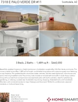 Printable PDF flyer of 7318 E Palo Verde Dr #11. 4 Photos & Short Description