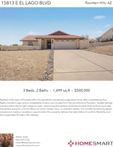 Printable PDF flyer of 15813 E El Lago Blvd. Main Photo & Short Description