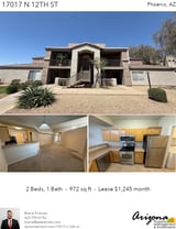 Printable PDF flyer of 17017 N 12th St, 2029. Photos & Basic Info