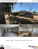 Printable PDF flyer of 3302 W Northern Ave, Unit 2. Photos & Basic Info