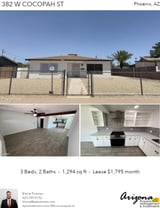 Printable PDF flyer of 382 W Cocopah St. Photos & Basic Info