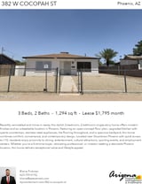 Printable PDF flyer of 382 W Cocopah St. Main Photo & Short Description