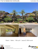 Printable PDF flyer of 7121 E Rancho Vista Dr, Unit 2009. Photos & Basic Info
