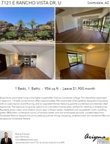 Printable PDF flyer of 7121 E Rancho Vista Dr, Unit 2009. 4 Photos & Short Description