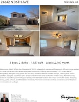 Printable PDF flyer of 24642 N 36th Ave. 4 Photos & Short Description