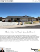Printable PDF flyer of 5502 W Frier Dr. Main Photo & Short Description