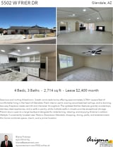 Printable PDF flyer of 5502 W Frier Dr. 4 Photos & Short Description