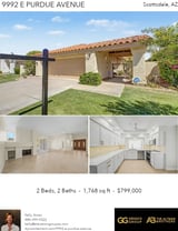 Printable PDF flyer of 9992 E Purdue Ave. Photos & Basic Info