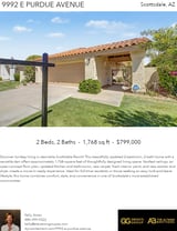 Printable PDF flyer of 9992 E Purdue Ave. Main Photo & Short Description