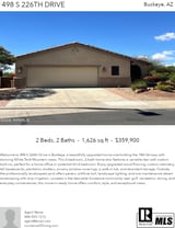 Printable PDF flyer of 498 S 226th Drive. Main Photo & Short Description