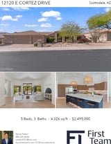Printable PDF flyer of 12120 E Cortez Drive. Photos & Basic Info