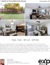 Printable PDF flyer of 15095 N Thompson Peak Pkwy #3112. 4 Photos & Short Description