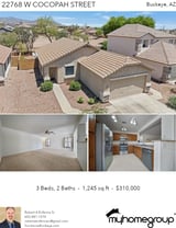 Printable PDF flyer of 22768 W Cocopah St. Photos & Basic Info