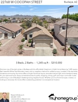 Printable PDF flyer of 22768 W Cocopah St. Main Photo & Short Description