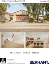 Printable PDF flyer of 17026 W Sonora St. Photos & Basic Info