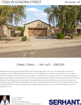 Printable PDF flyer of 17026 W Sonora St. Main Photo & Short Description