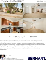 Printable PDF flyer of 17026 W Sonora St. 4 Photos & Short Description