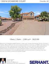 Printable PDF flyer of 1300 N Sycamore Ct. Main Photo & Short Description