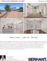 Printable PDF flyer of 1300 N Sycamore Ct. 4 Photos & Short Description