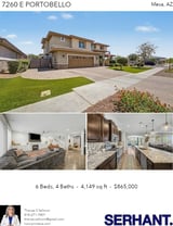 Printable PDF flyer of 7260 E Portobello Ave. Photos & Basic Info