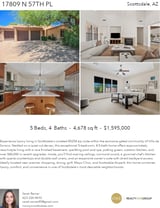 Printable PDF flyer of 17809 N 57th Pl. 4 Photos & Short Description