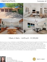 Printable PDF flyer of 17809 N 57th Pl. 4 Photos & Short Description