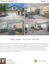 Printable PDF flyer of 9736 N 182nd Ln. 4 Photos & Short Description
