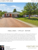 Printable PDF flyer of 6138 N 15th Ave. Main Photo & Short Description