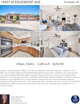 Printable PDF flyer of 14697 W Edgemont Ave. 4 Photos & Short Description
