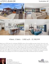 Printable PDF flyer of 6729 E Jean Dr. 4 Photos & Short Description