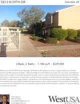 Printable PDF flyer of 5813 N 59th Dr. Main Photo & Short Description
