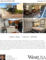 Printable PDF flyer of 5813 N 59th Dr. 4 Photos & Short Description