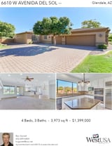 Printable PDF flyer of 6610 W Avenida Del Sol. Photos & Basic Info