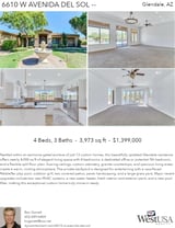 Printable PDF flyer of 6610 W Avenida Del Sol. 4 Photos & Short Description