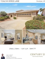 Printable PDF flyer of 15362 W Verde Ln. Photos & Basic Info