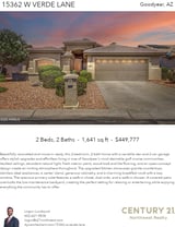 Printable PDF flyer of 15362 W Verde Ln. Main Photo & Short Description
