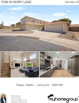 Printable PDF flyer of 7588 W Kerry Ln. Photos & Basic Info
