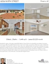 Printable PDF flyer of 6036 N 8th St. 4 Photos & Short Description