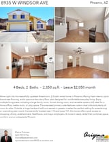 Printable PDF flyer of 8935 W Windsor Ave. 4 Photos & Short Description