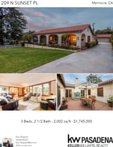 Printable PDF flyer of 209 N Sunset Pl. Photos & Basic Info