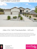 Printable PDF flyer of 16297 Forest Cloud Way. Main Photo & Short Description